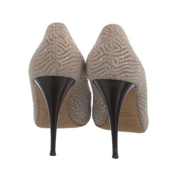 Giuzeppe Zanotti Nude Crystal Embellished Platform Stiletto Heels Pumps EU 38.5 - Picture 4 of 5